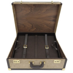 LOEWE Loewe Anagram Trunk Case Travel Suede Vintage Brown Beige Suitcase 20190215