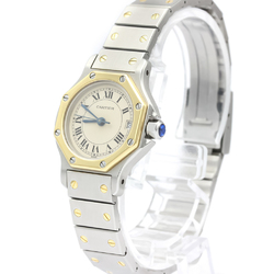 Cartier Santos Octagon Quartz Stainless Steel,Yellow Gold (18K) Women's Dress Watch 187903