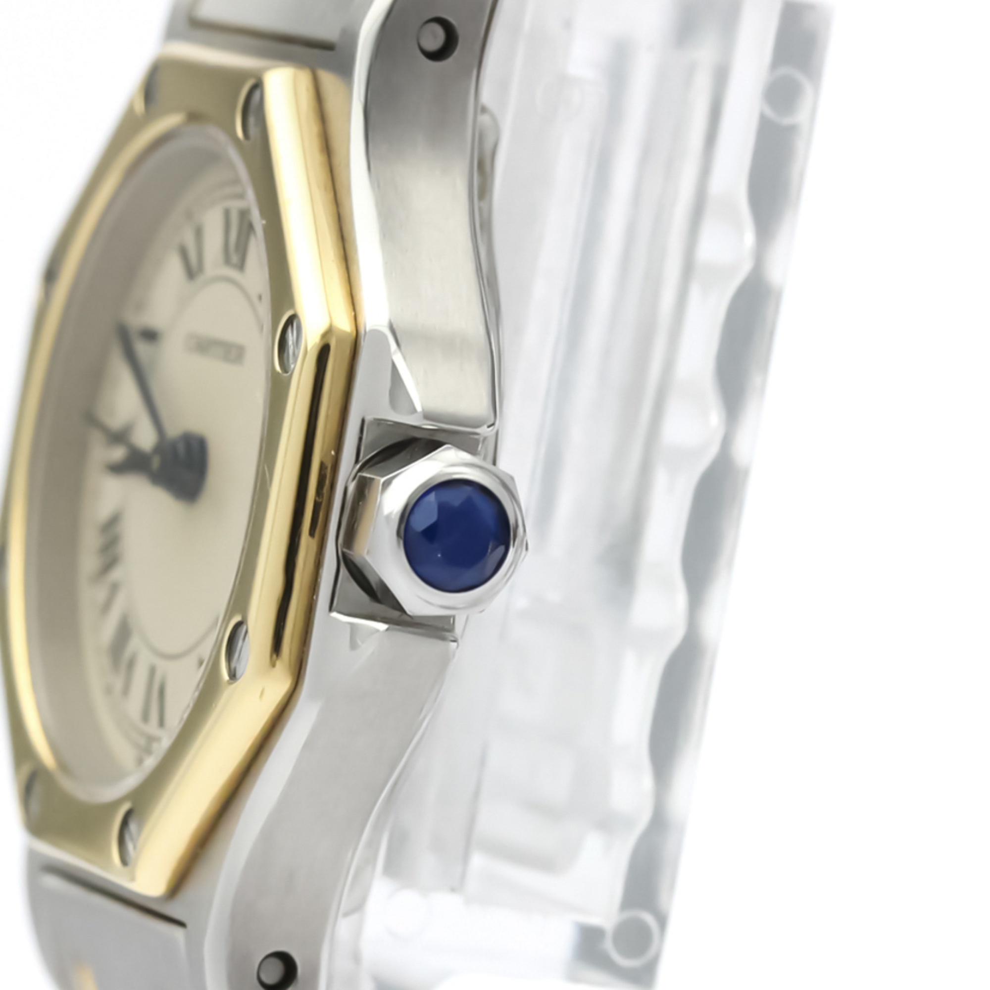 Cartier Santos Octagon Quartz Stainless Steel,Yellow Gold (18K) Women's Dress Watch 187903