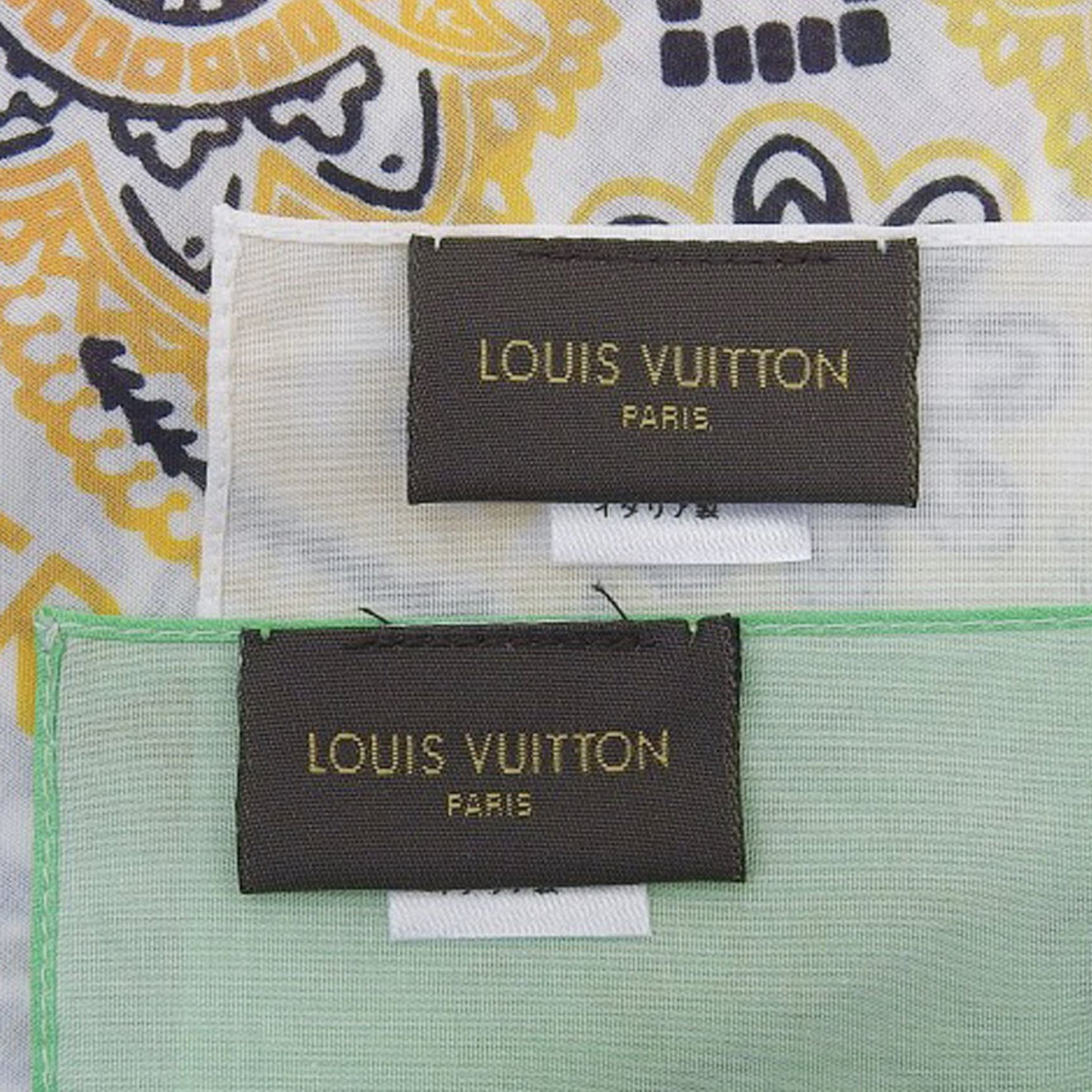 LOUISVUITTON Louis Vuitton Fragment Collaboration Paisley Scarf 2-piece Set Bandana Multi M73745 20181026a