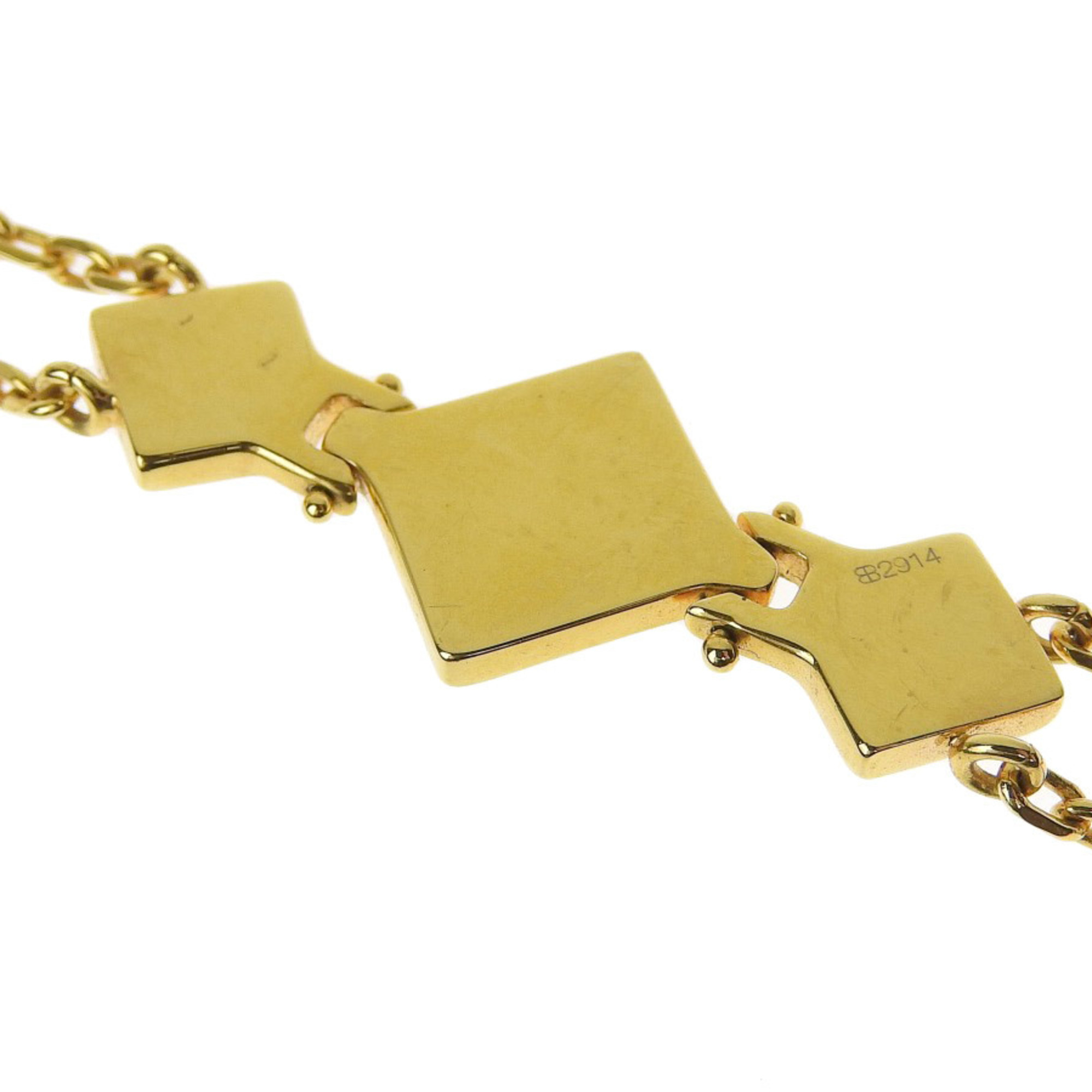FENDI Fendi Studs Stone Double Chain Bracelet Gold Black 20190207