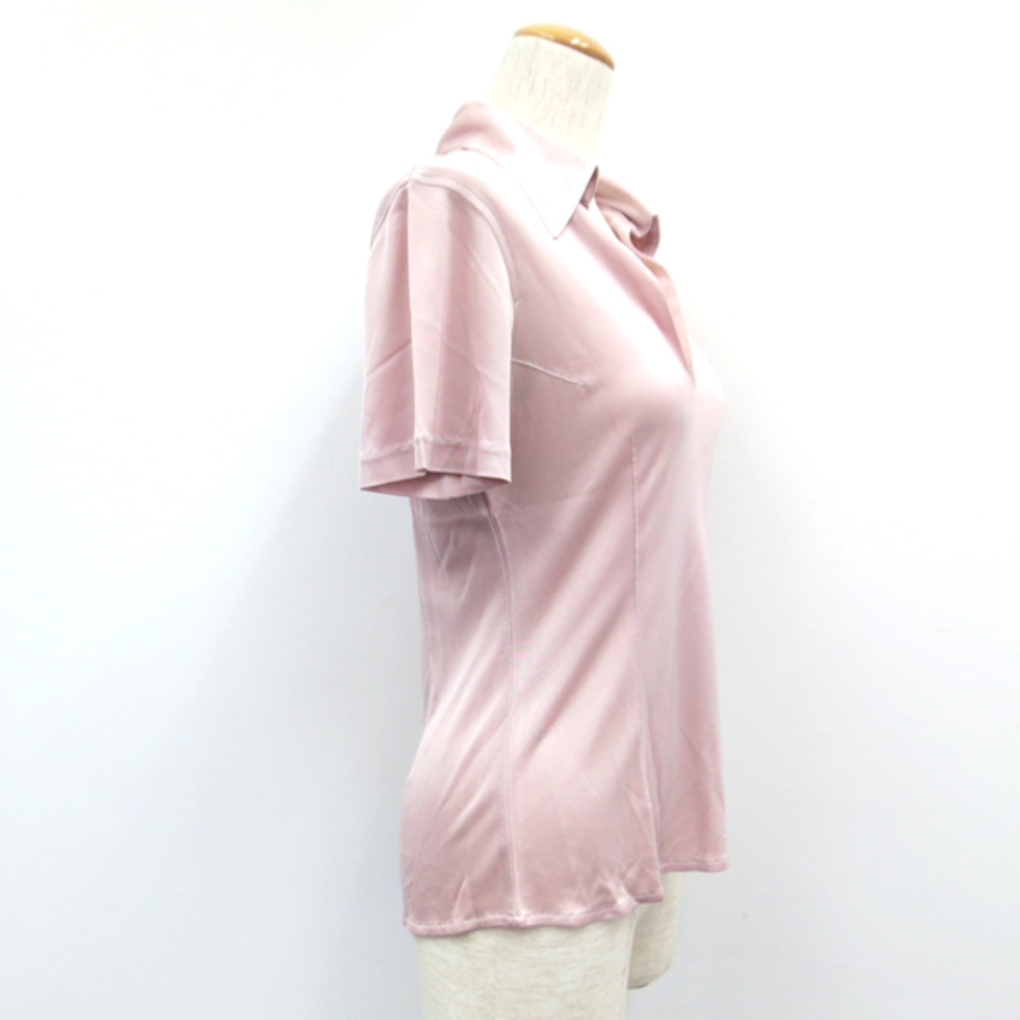 CoSTUME NATIONAL Polo Shirt Acetate/Nylon Pink Gray 42 Ladies