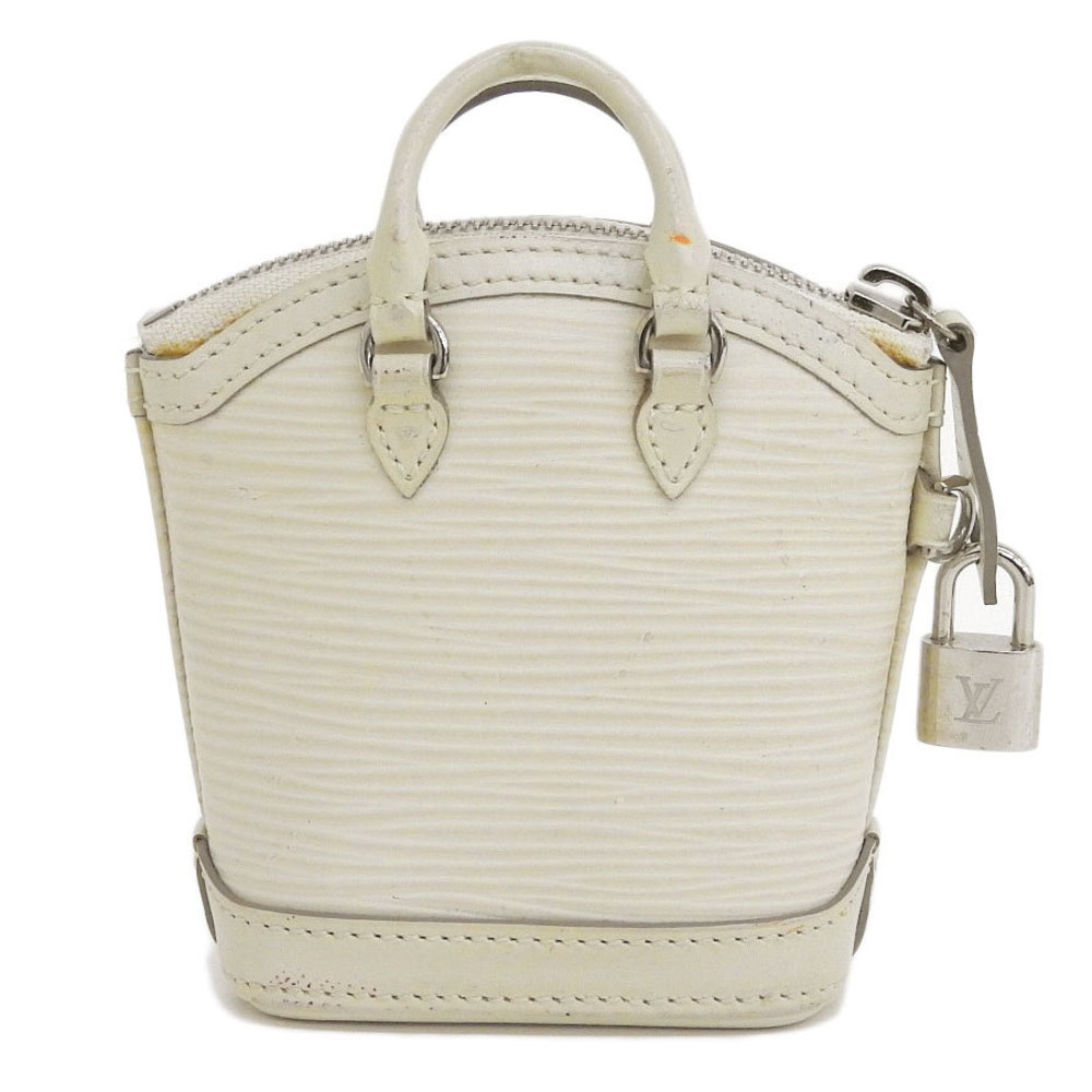 LOUISVUITTON Louis Vuitton Mini Lockit Bag Charm Epiline White