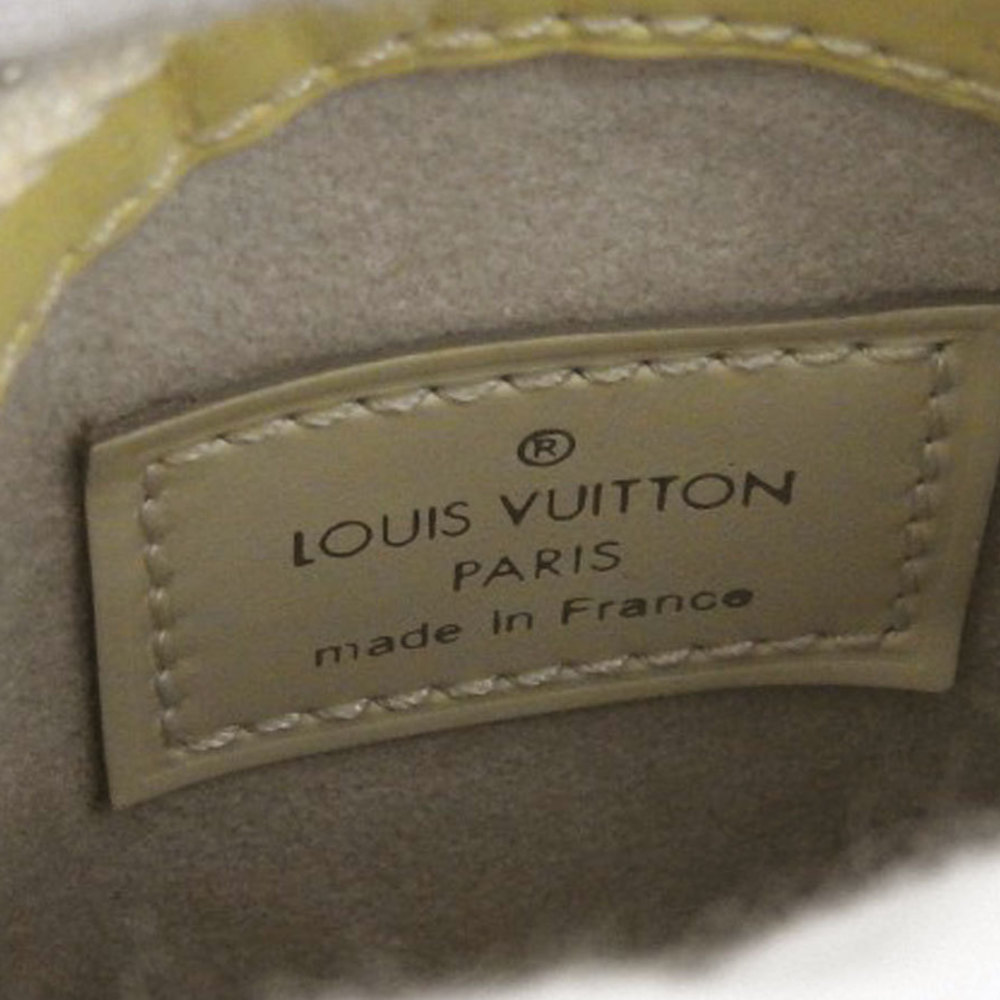 LOUISVUITTON Louis Vuitton Mini Lockit Bag Charm Epiline White Yvoire  Keychain 20190222