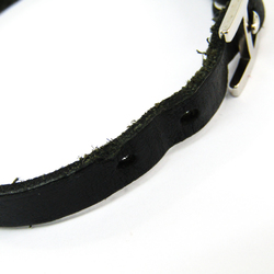 Hermes Hapi Leather Bracelet Black,Silver