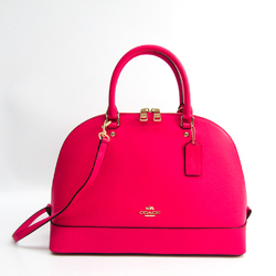 Coach Luxury Cross Grain Leather Sierra Satchel F37218 Women's Leather Handbag,Shoulder Bag Pink
