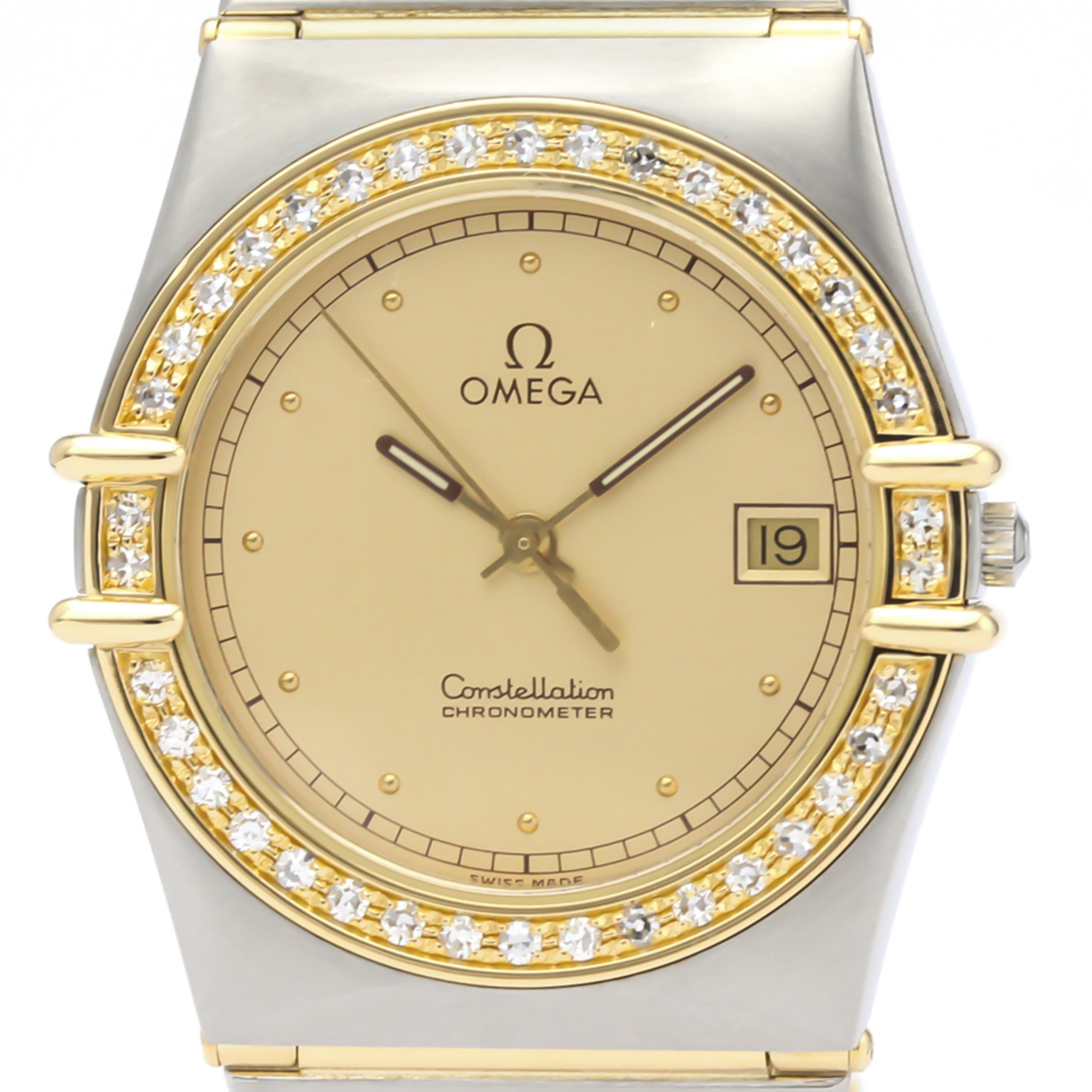 Omega Constellation Quartz Stainless Steel,Yellow Gold (18K) Men's Dress Watch 498.0876