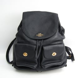 Coach Pebble Leather Billy F37410 Women's Leather Backpack Navy