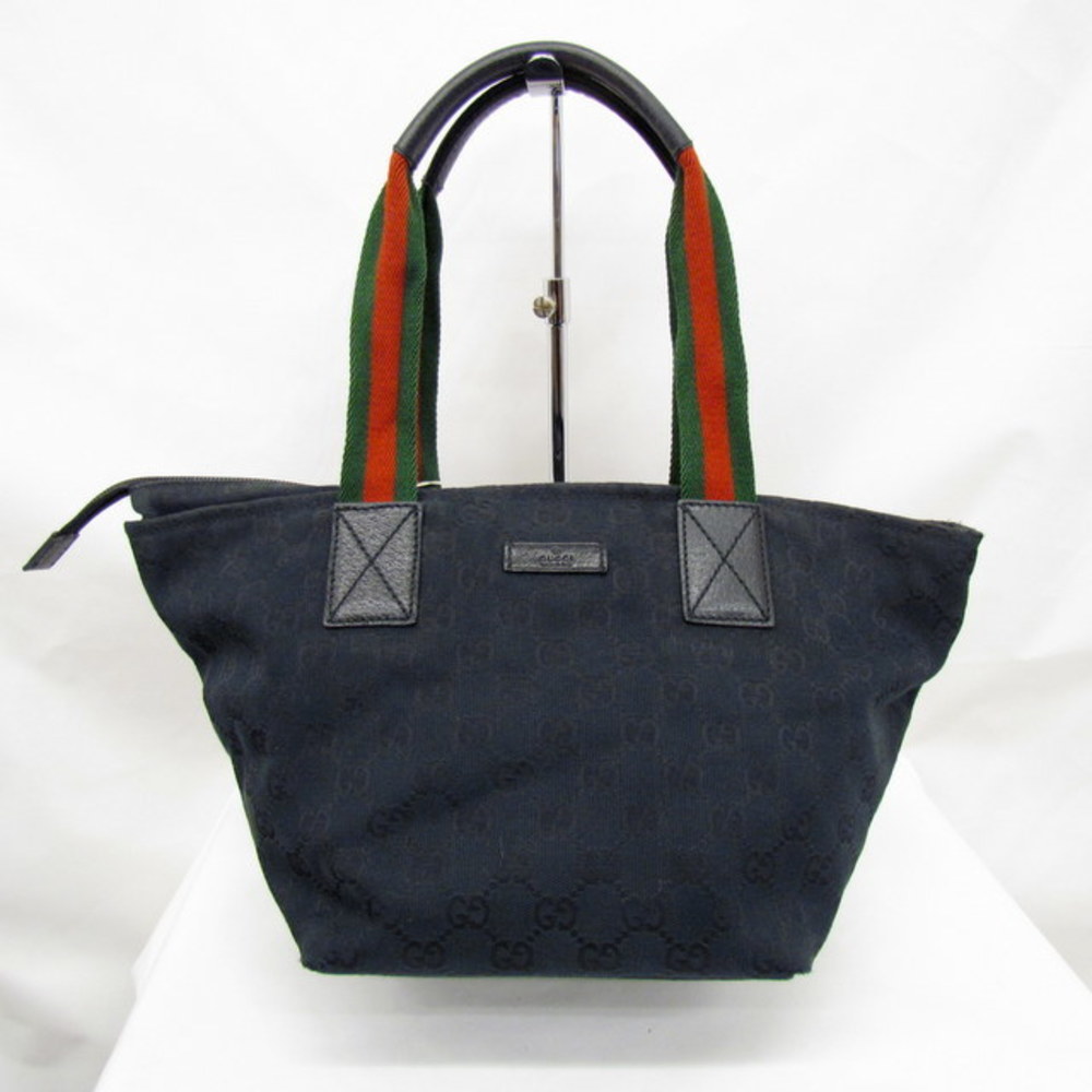 Gucci Handbag 131228 Shelly Line GG Canvas Pattern Black Total Casual Bag  Ladies