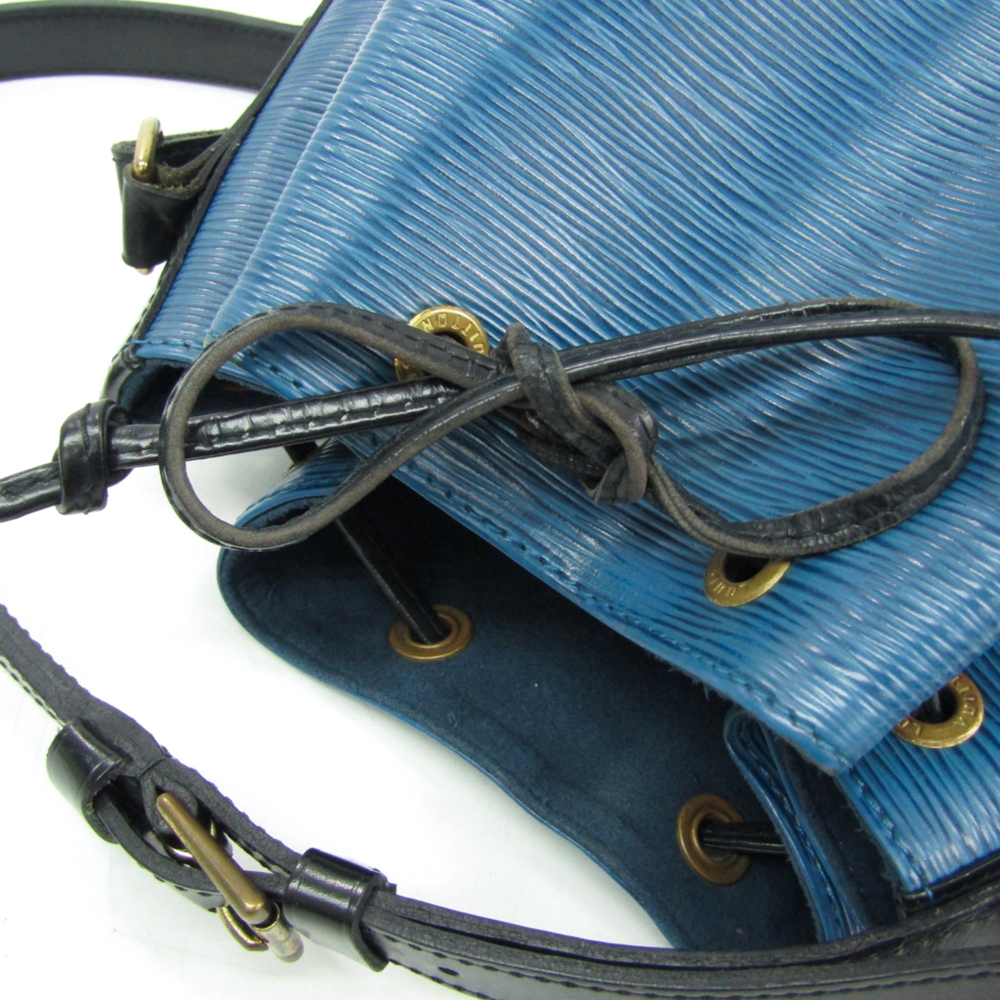 Louis Vuitton Epi Petit Noe Bicolor M44152 Women's Shoulder Bag Noir,Toledo Blue