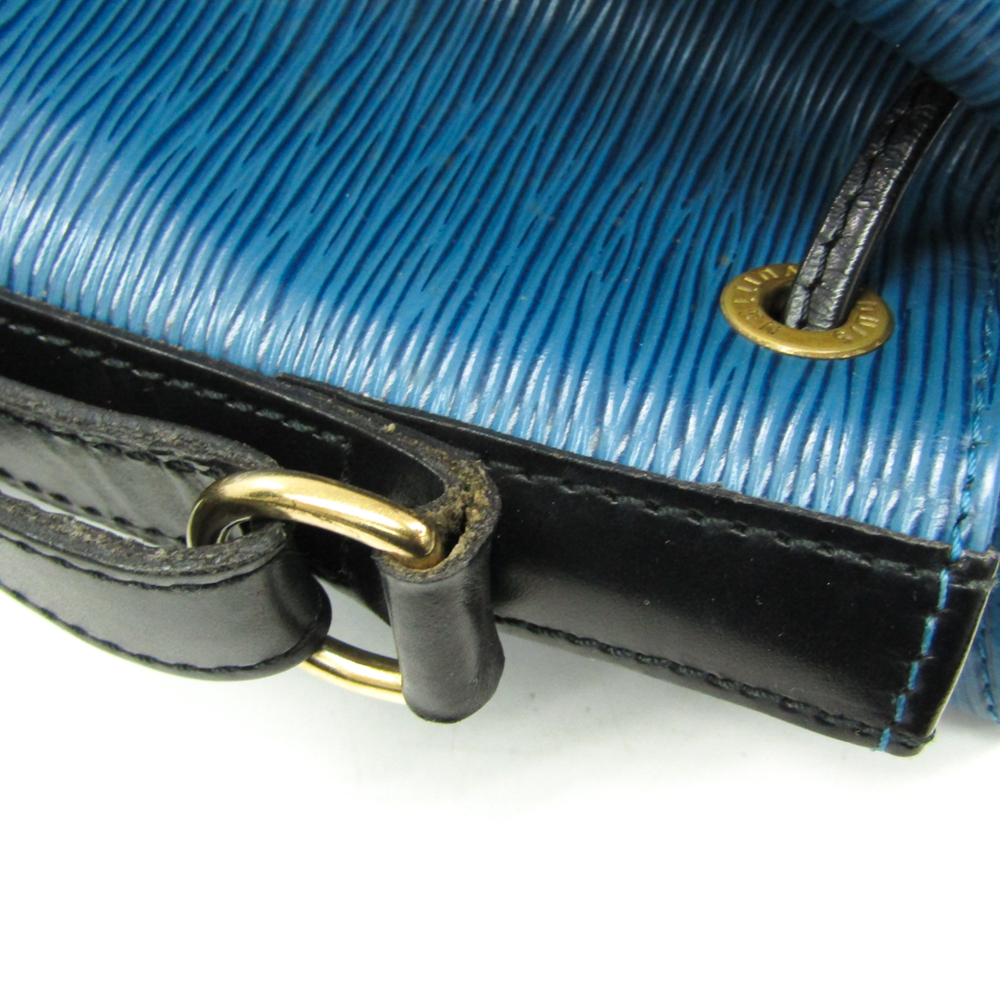LOUIS VUITTON M44152 Epi Petit Noe Shoulder Bag Bicolor Black Blue Used
