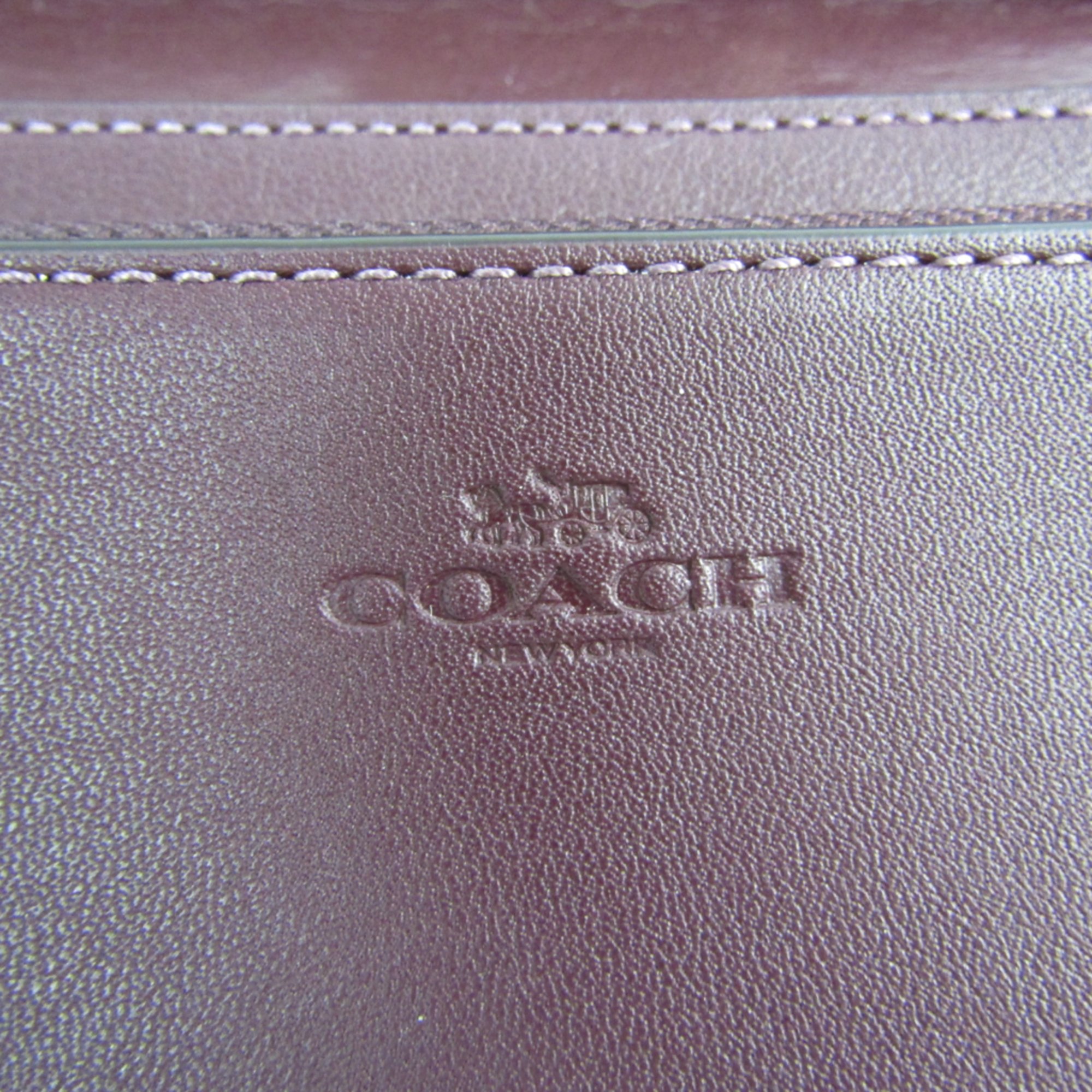 Coach Signature Victorian Floral F87765 Women's Coated Canvas,Leather Shoulder Bag Berry,Khaki Brown,Multi-color