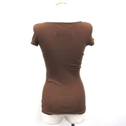 Abercrombie & Fitch Short Sleeves Cutsew Cotton Brown S Ladies