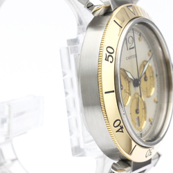 CARTIER Pasha 38 Chronograph 18K Gold Steel Watch W3101155