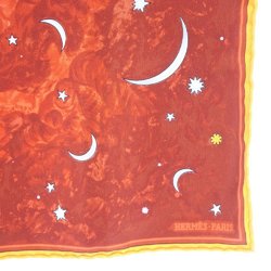 Hermes Carre 42 Women's Silk Scarf Red Color