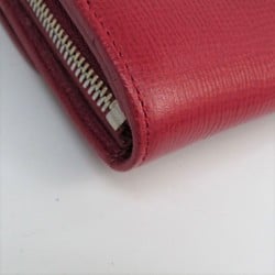 Bally MIENSA Women's Leather Long Wallet (bi-fold) Red