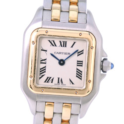 CARTIER Cartier Panthere SM 2 Row K18 Yellow Gold × Stainless Steel Quartz Ladies Ivory Dial Watch