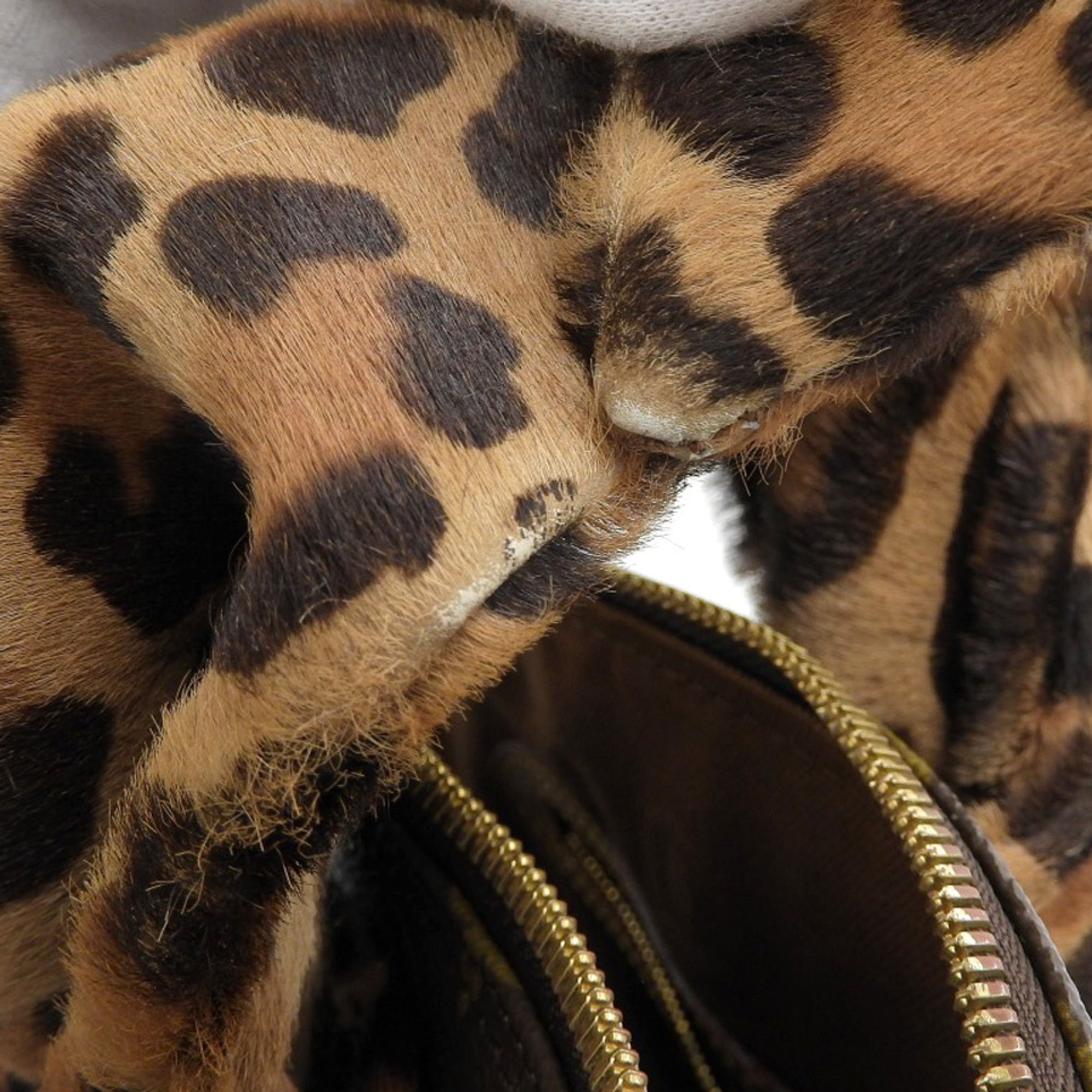 LOUIS VUITTON Louis Vuitton Monogram Leopard Azdin Alaia Alma Handbag Harako Brown M99032 20200205