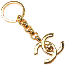 CHANEL Chanel Coco Mark Turn Lock GP 96P Engraved Ladies Key Holder