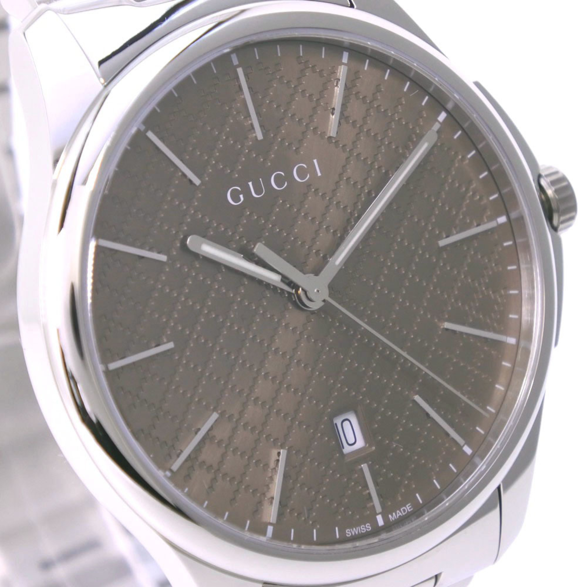 GUCCI Gucci G Timeless 126.3 Stainless Steel Quartz Men Brown Dial Watch