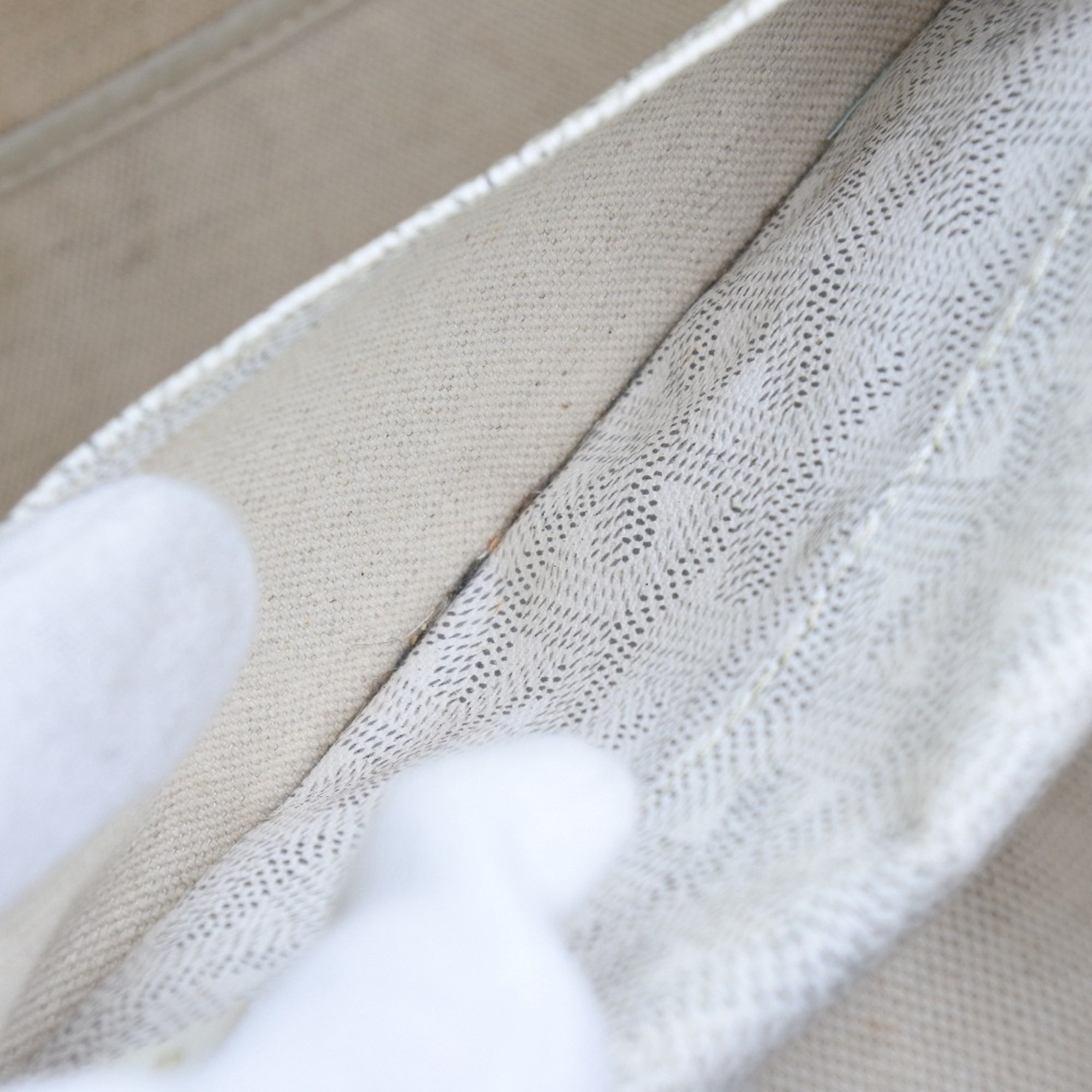 GOYARD Saint-Louis PM PVC coated canvas white unisex tote bag