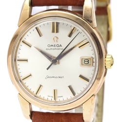 Omega Seamaster Automatic Pink Gold Plated Men's Dress Watch 166.009