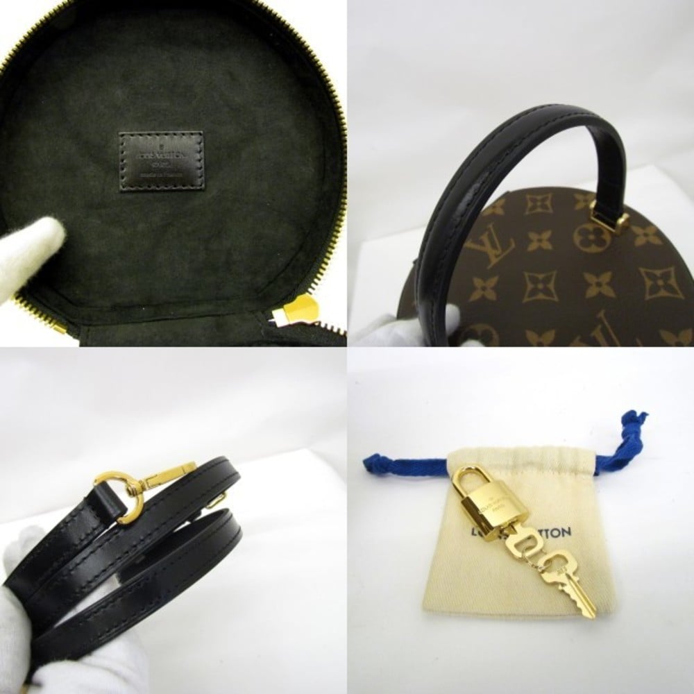 LOUIS VUITTON Louis Vuitton Vanity Bag M43986 Monogram Reverse Cannes 2WAY  Handbag Shoulder Sling Crossbody LV Black Brown Ladies 407769 RYB5662