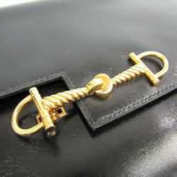 Hermes Box Calf Leather Handbag Black