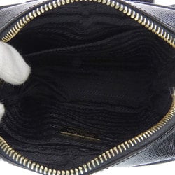 PRADA Prada mini shoulder bag 2WAY Saffiano black gold metal fittings 1N1674 ribbon pouch enamel 20200403