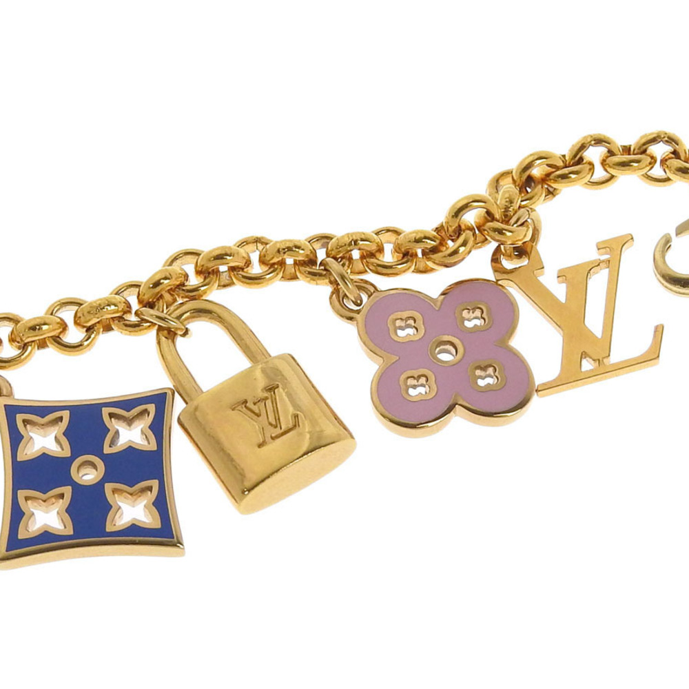 LOUIS VUITTON Louis Vuitton Brasserie Spike It Bracelet M6693 Notation Size  17 Leather Blue Gold Silver | eLADY Globazone