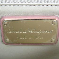 Salvatore Ferragamo Vara Ribbon New Bianco 21 G877 Women's Leather Shoulder Bag Light Pink