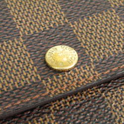 Louis Vuitton Damier Porte Monnaie Plat N61930 Unisex Damier Canvas Coin Purse/coin Case Ebene