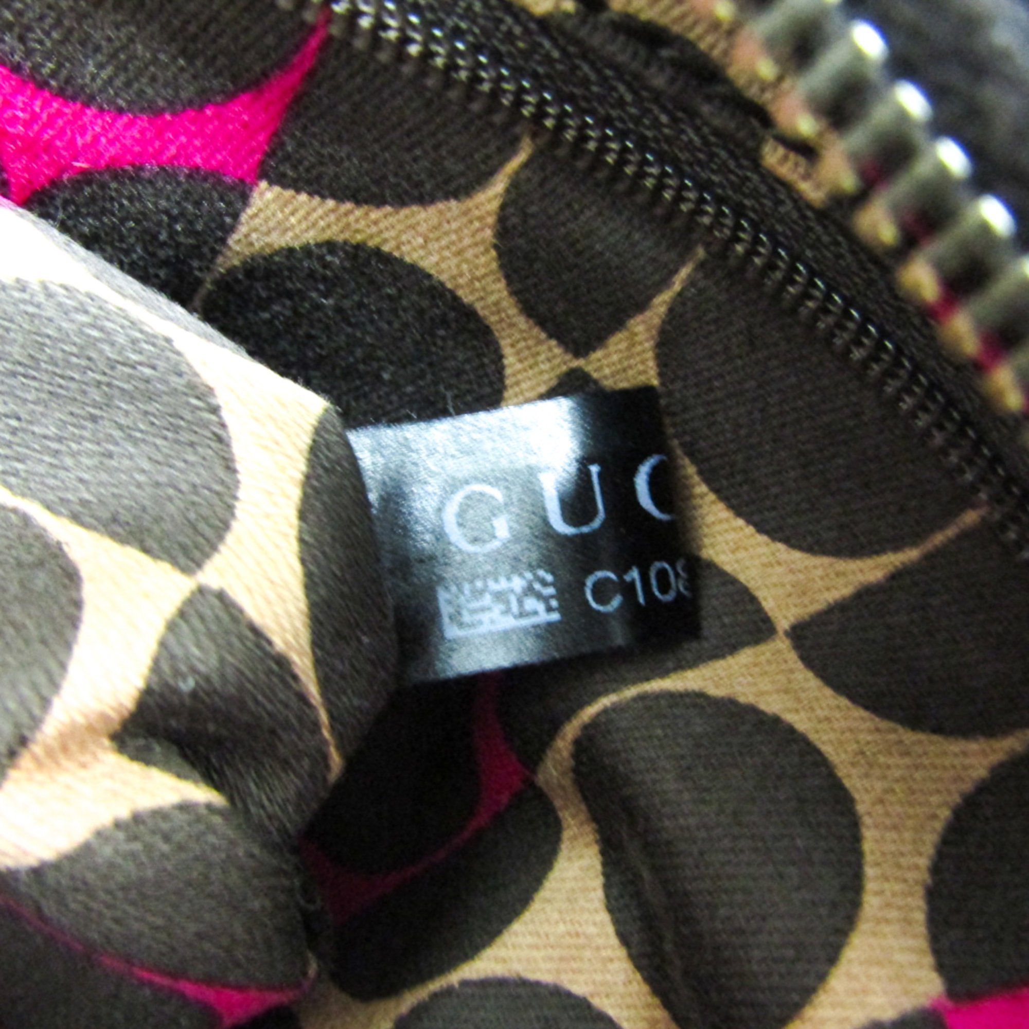Gucci Duquessa Line 181487 Women's Leather Boston Bag,Handbag Dark Brown