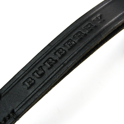 Burberry Dog Collar & Leash Set Leather Black