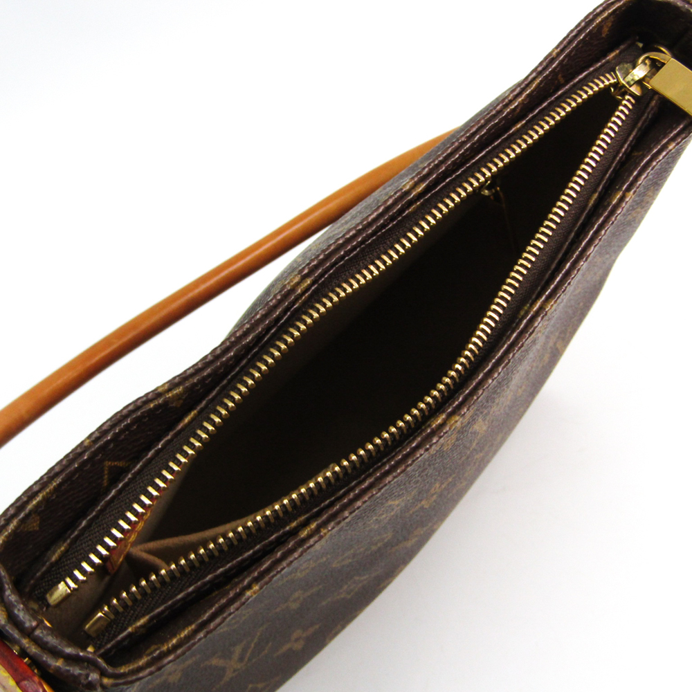 Louis Vuitton Looping MM Women's Shoulder Bag M51146 Monogram Ebene (Brown)