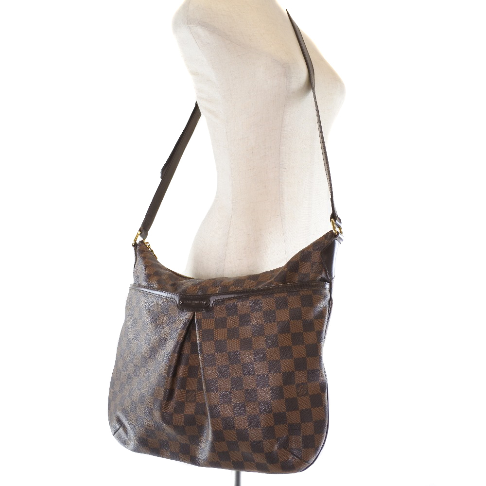 Authentic Louis Vuitton Damier Ebene Bloomsbury GM Crossbody Shoulder Bag  N42250