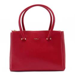 Furla FURLA handbag tote bag red gold leather ladies h23678d