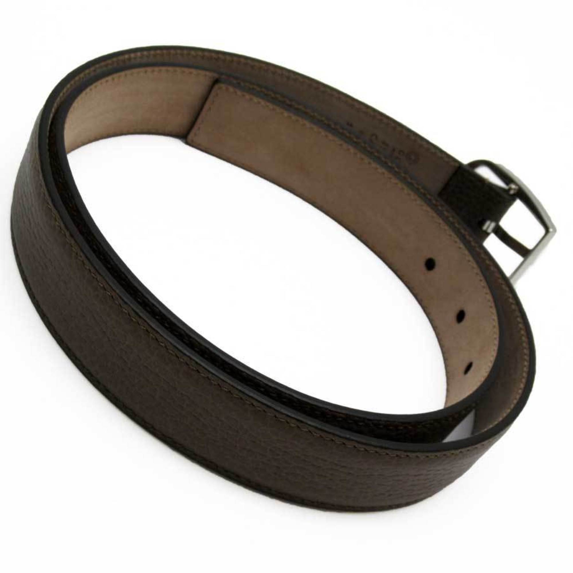 Gucci GUCCI belt (90 36) silver leather h23841a