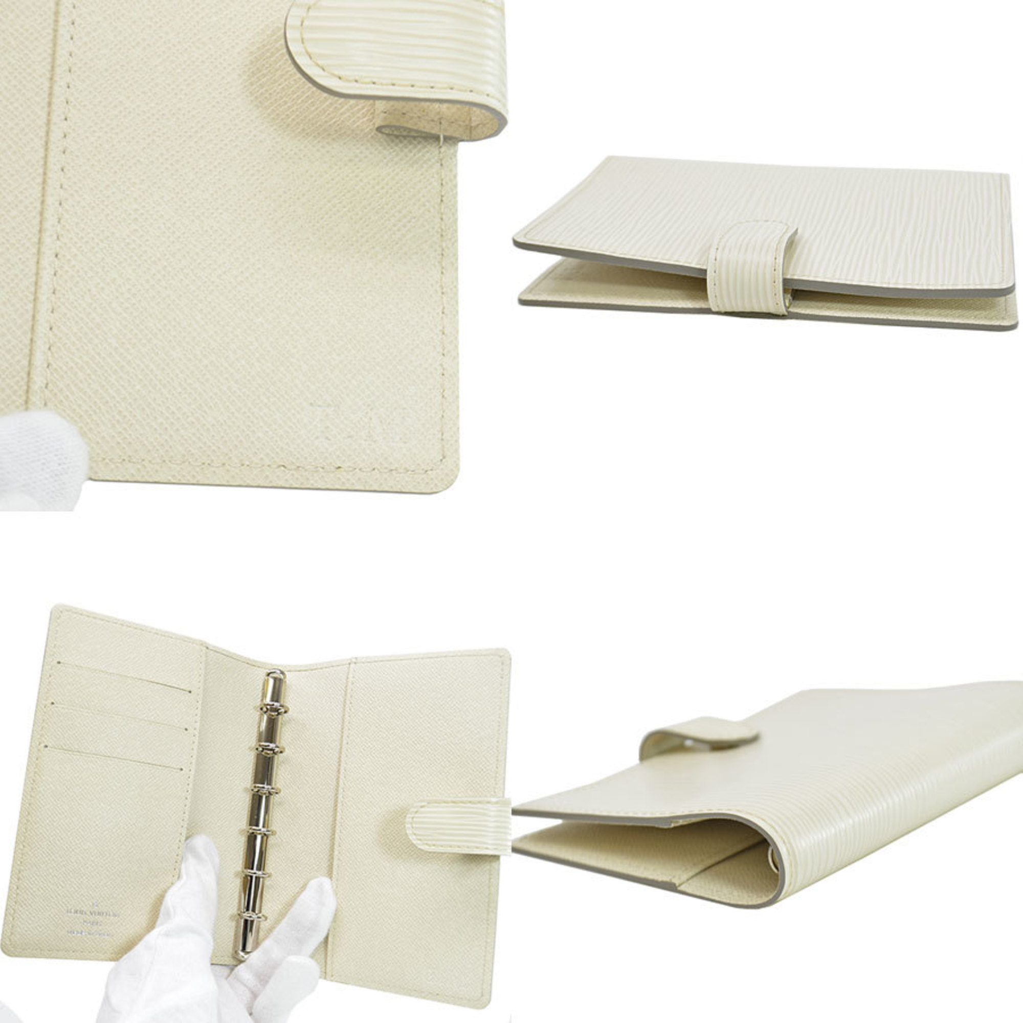 Louis Vuitton Notebook Cover Epi Agenda PM Vanilla Leather Ladies R2005A r7797c