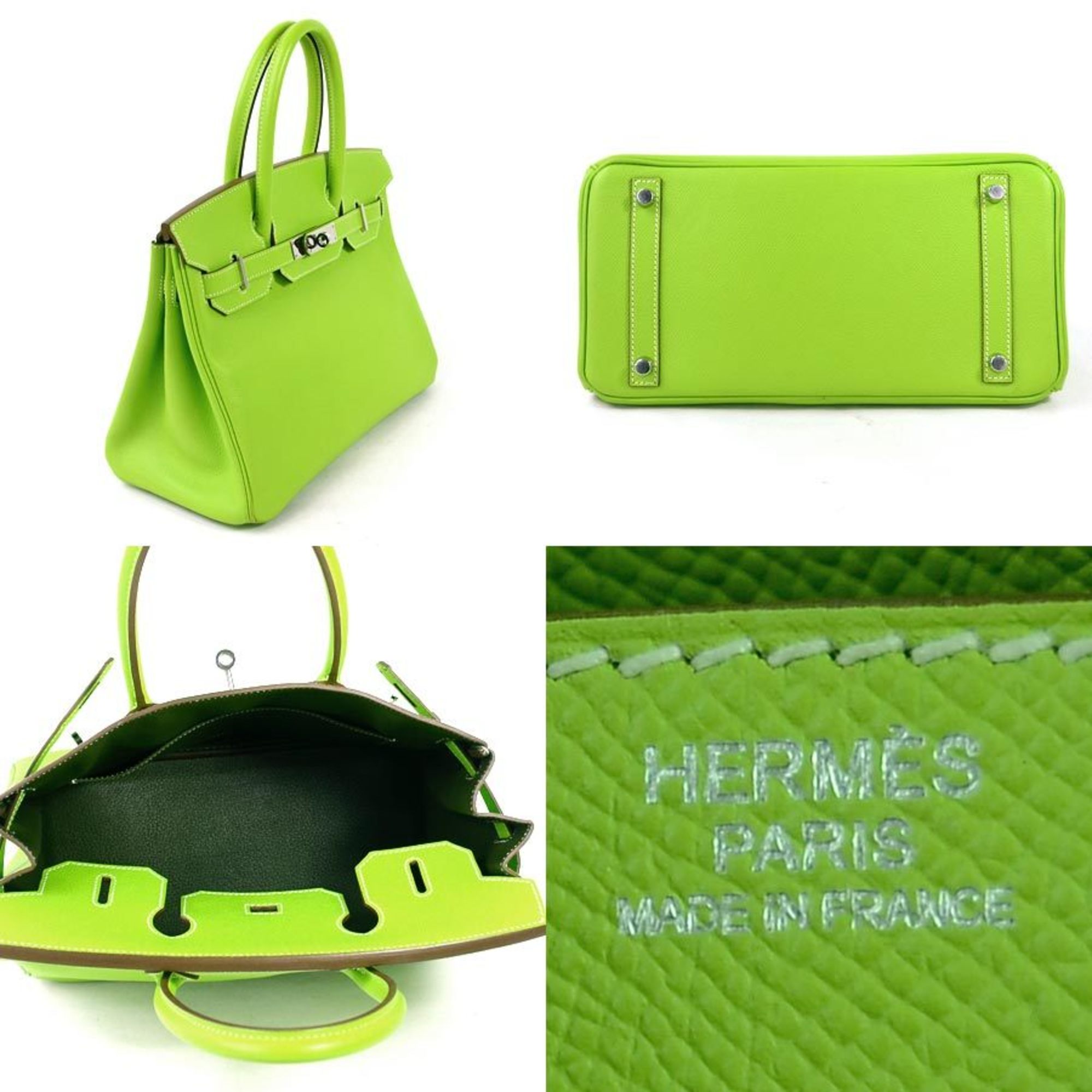 Hermes Handbag Candy Birkin 30 Kiwi Riken Vow Epson HERMES Ladies h21190