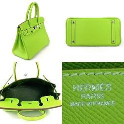 Hermes Handbag Candy Birkin 30 Kiwi Riken Vow Epson HERMES Ladies h21190