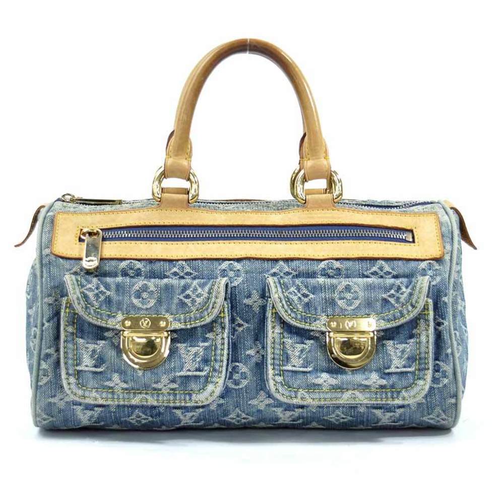 Louis Vuitton Handbag Monogram Denim Neo Speedy Blue Canvas Ladies M95019  97854a