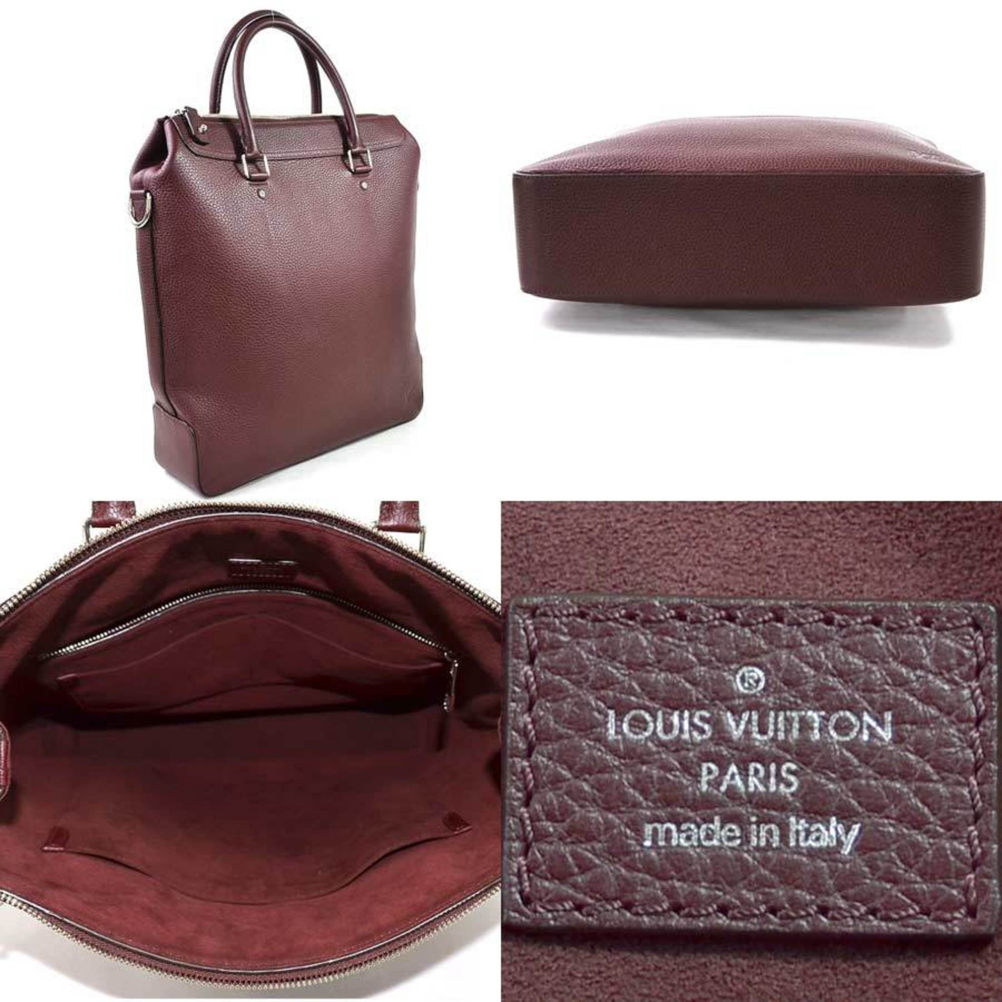 Louis Vuitton Handbag Shoulder Bag Greenwich Burgundy Taurillon Leather Mens d97577