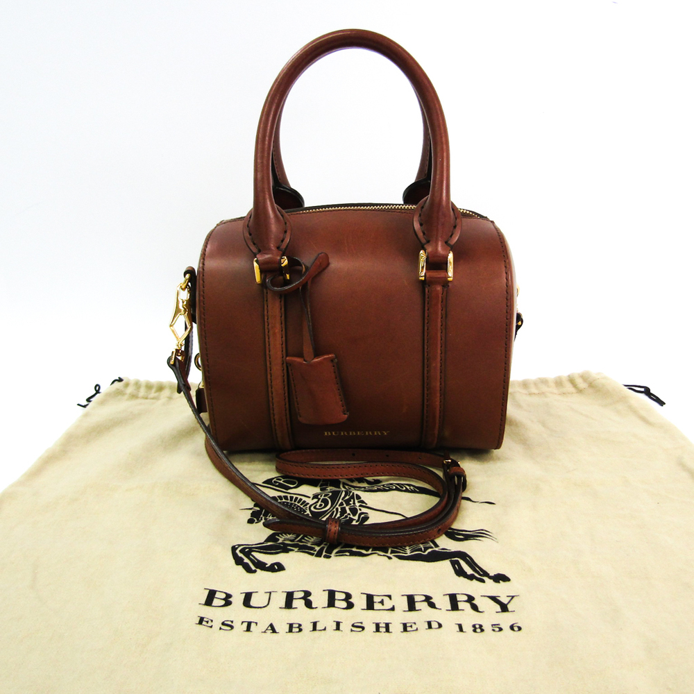 Burberry Pre-owned Women's Leather Tote Bag - Brown - One Size