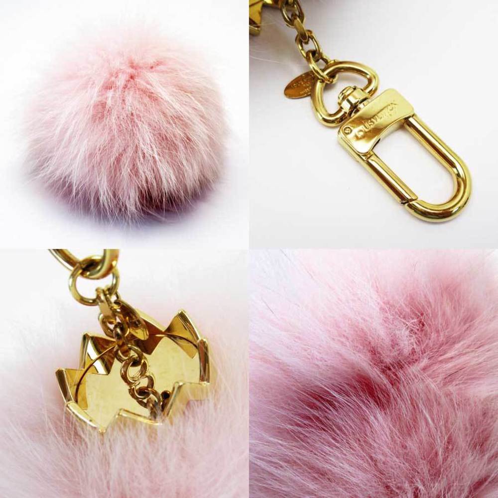 Louis Vuitton Pink Fur Foxy Bag Charm and Key Chain - Limited
