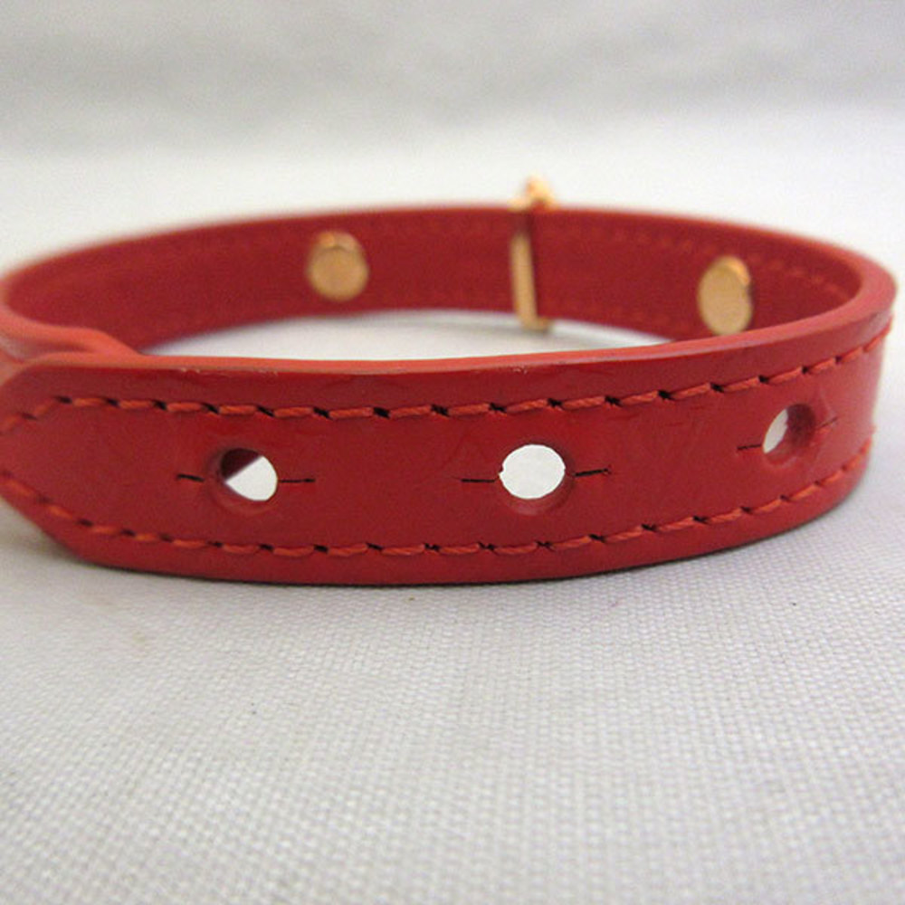 NEW Auth Louis Vuitton Red Blooming Bracelet Size 17 + Receipt