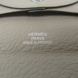 Hermes Bastia Chevre Leather Coin Purse/coin Case Grayish