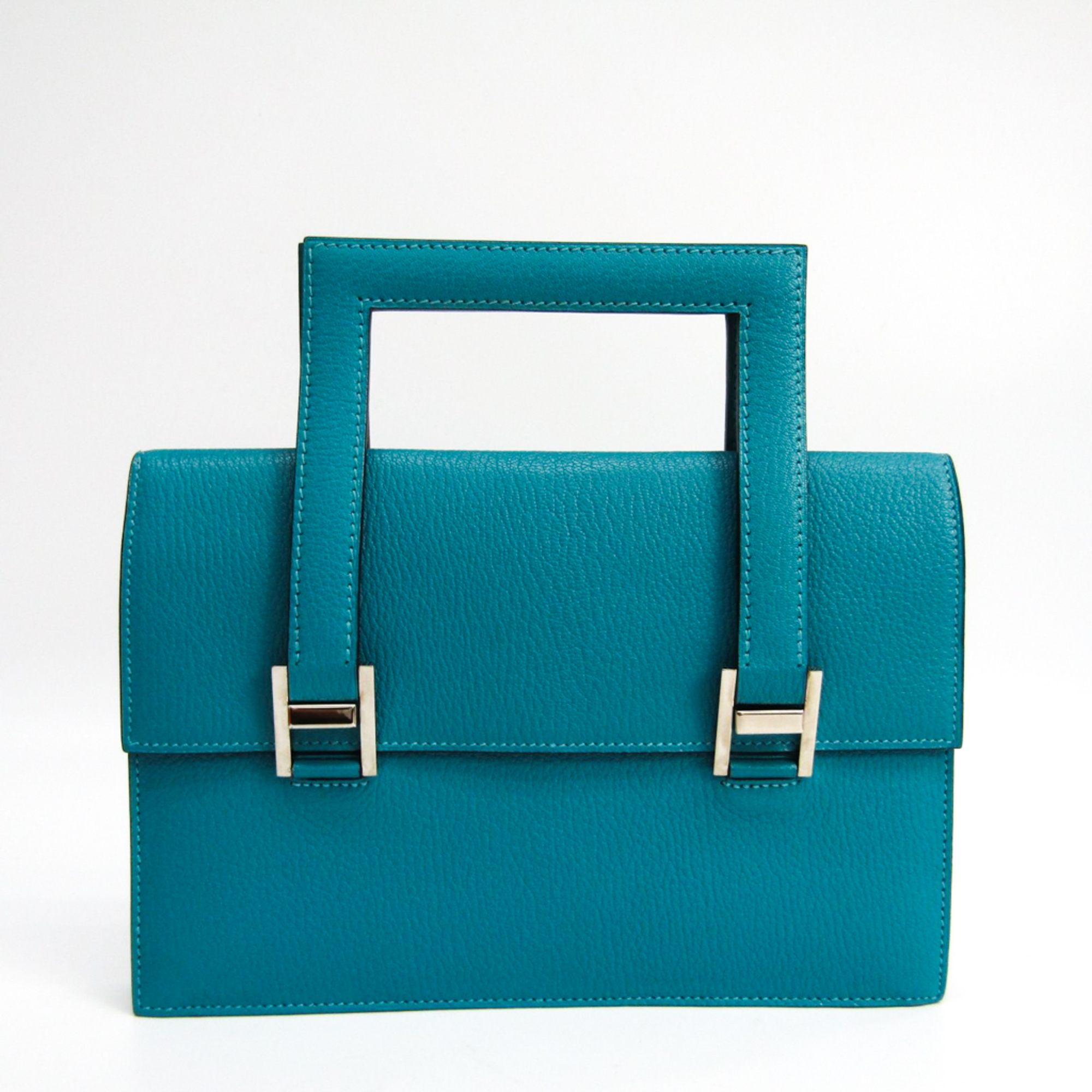 Hermes 365PM Women's Chevre Myzore Leather Handbag Turquoise