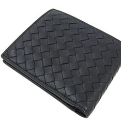 BOTTEGA VENETA Bifold Wallet Intrecciato Calf Leather Black 193642