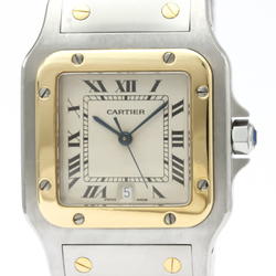 Cartier Santos Galbee Quartz Stainless Steel,Yellow Gold (18K) Men's Dress Watch 187901